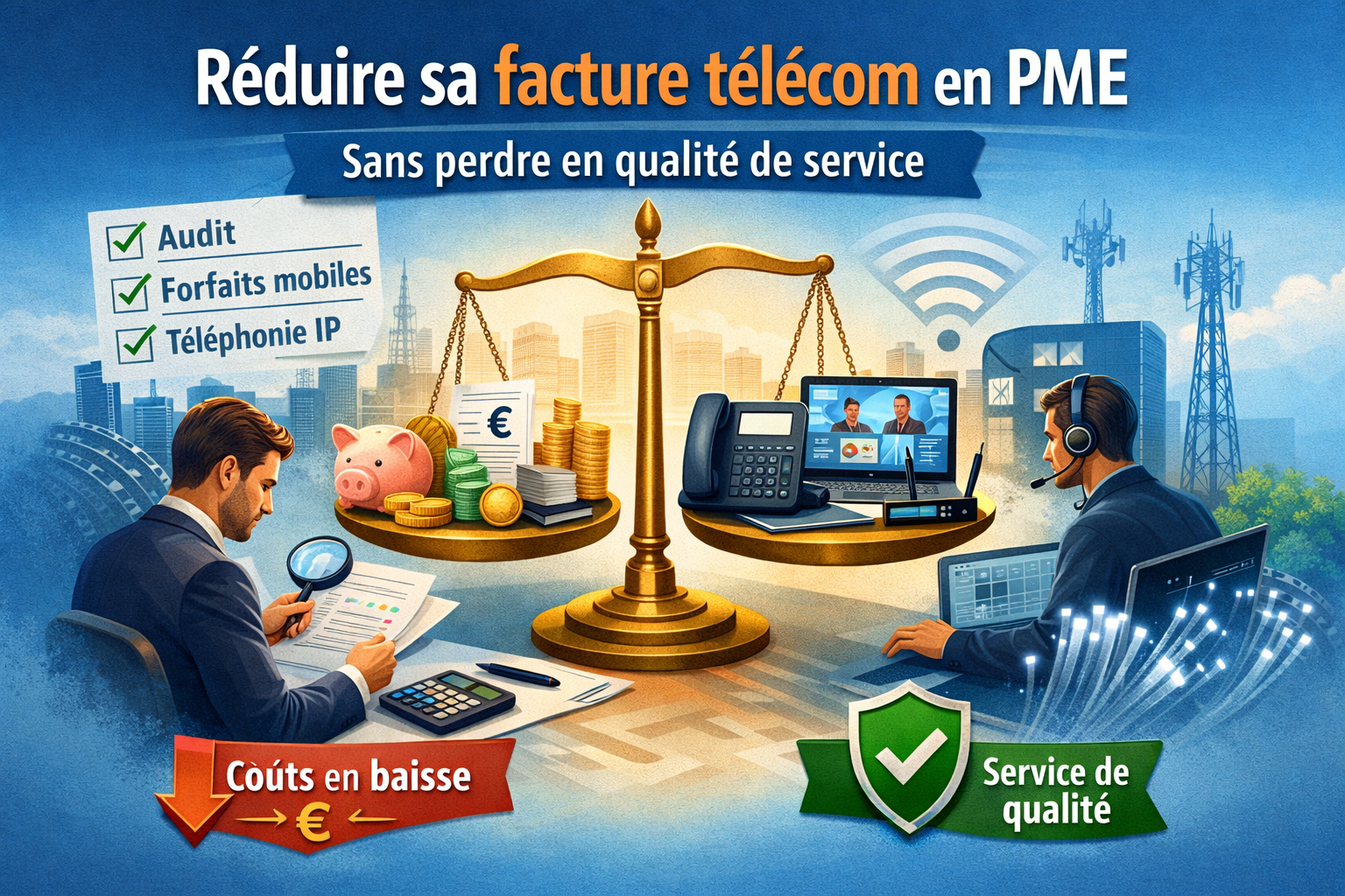 Comment réduire sa facture télécom en PME sans perdre en qualité de service ?